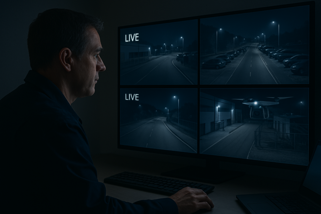 Live-feed drone surveillance for command teams
